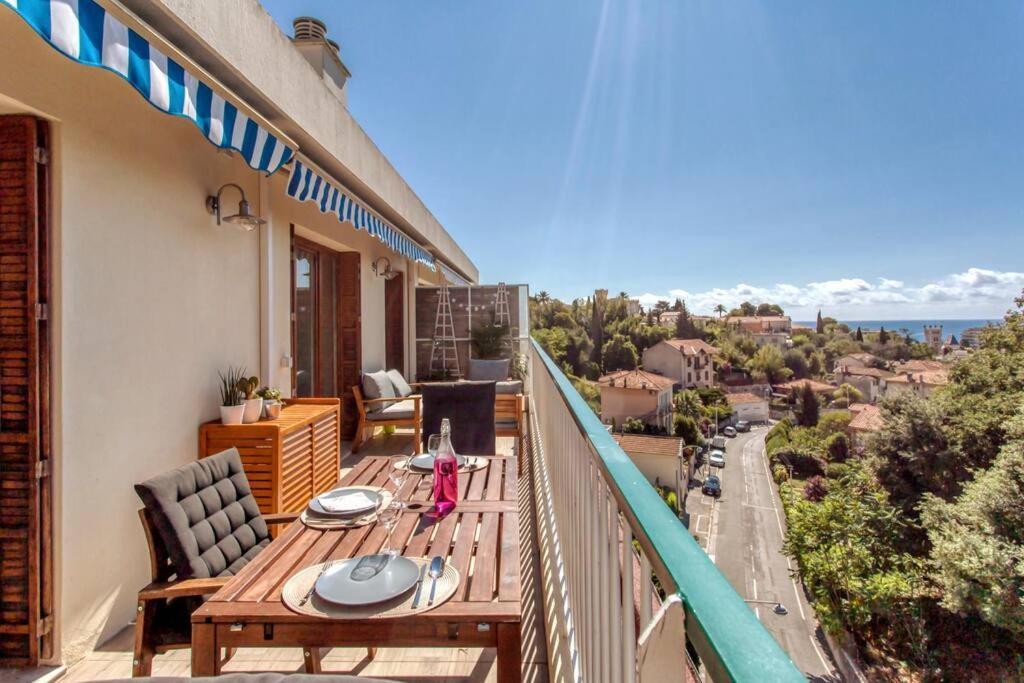 Appartement L36 Sea View Terrace 10Min Walking To Sea/Parking & Ac à Nice Extérieur photo