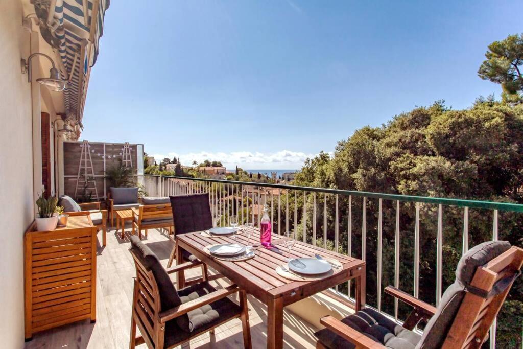 Appartement L36 Sea View Terrace 10Min Walking To Sea/Parking & Ac à Nice Extérieur photo